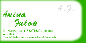 amina fulop business card